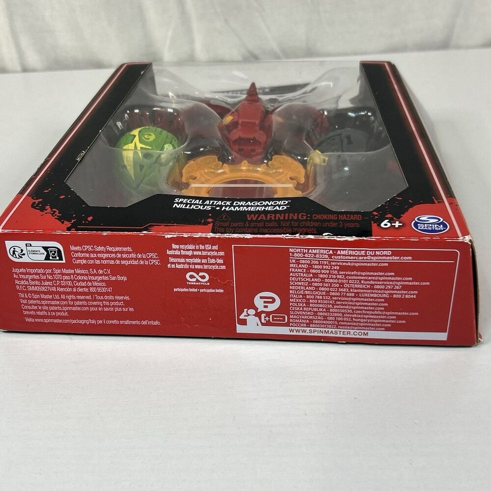 Bakugan Starter 3-Pack Special Attack Dragonoid Nillious Hammerhead Figures Toys - Picture 5 of 6